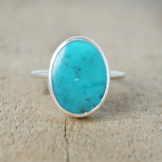 Size 8 Kingman Turquoise Stacking Ring