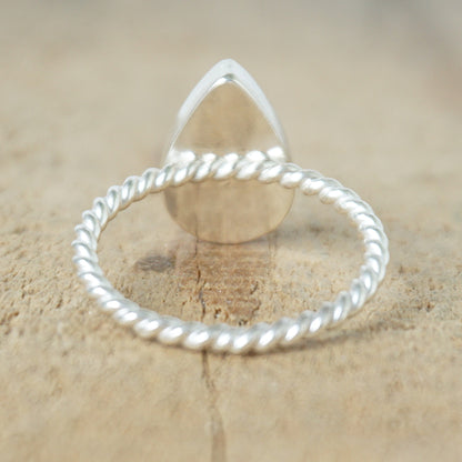 Size 10 Grey Mother of Pearl Stacking Ring