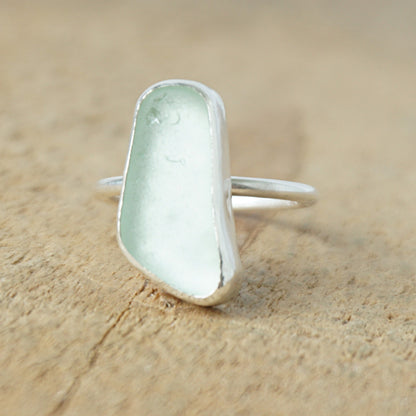 Size 6 Seafoam Green Sea Glass Stacking Ring