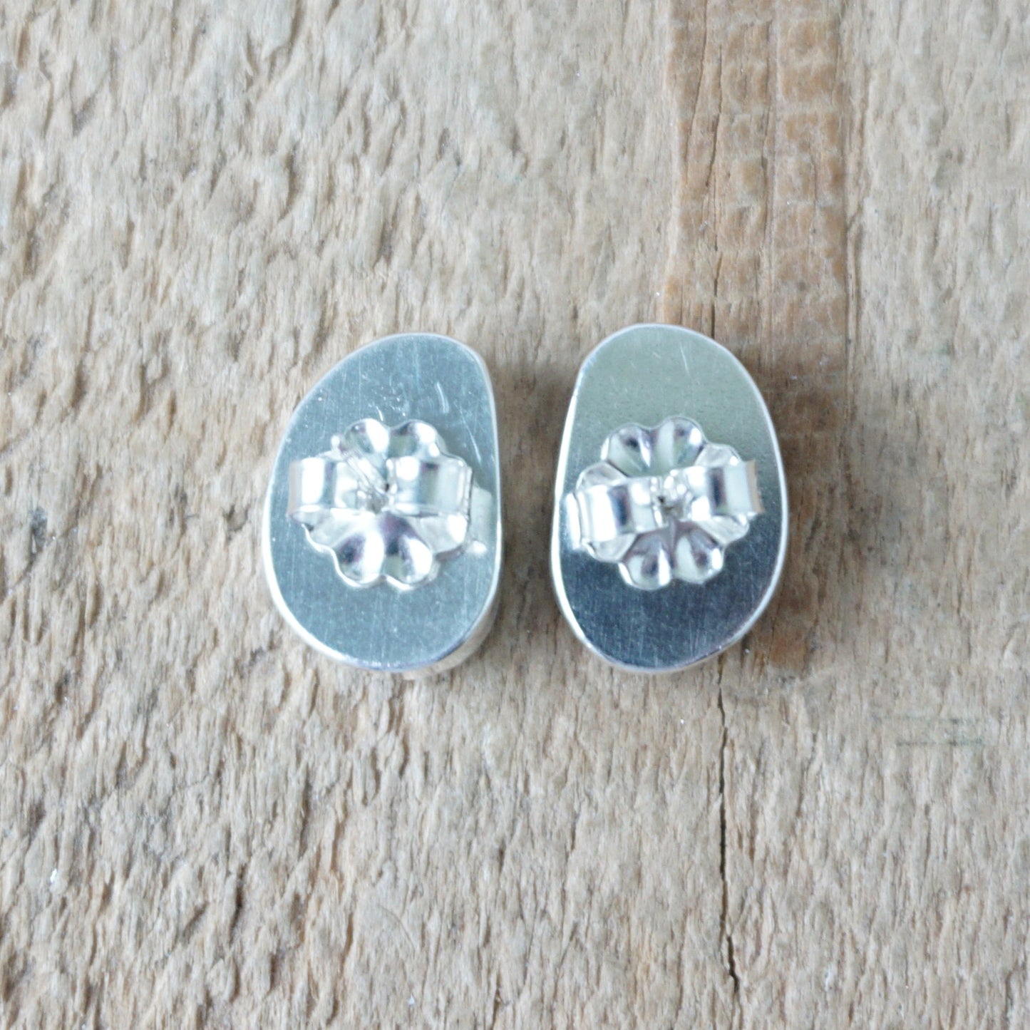 Kelly Green Sea Glass Stud Earrings