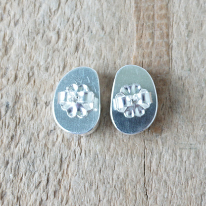 Kelly Green Sea Glass Stud Earrings