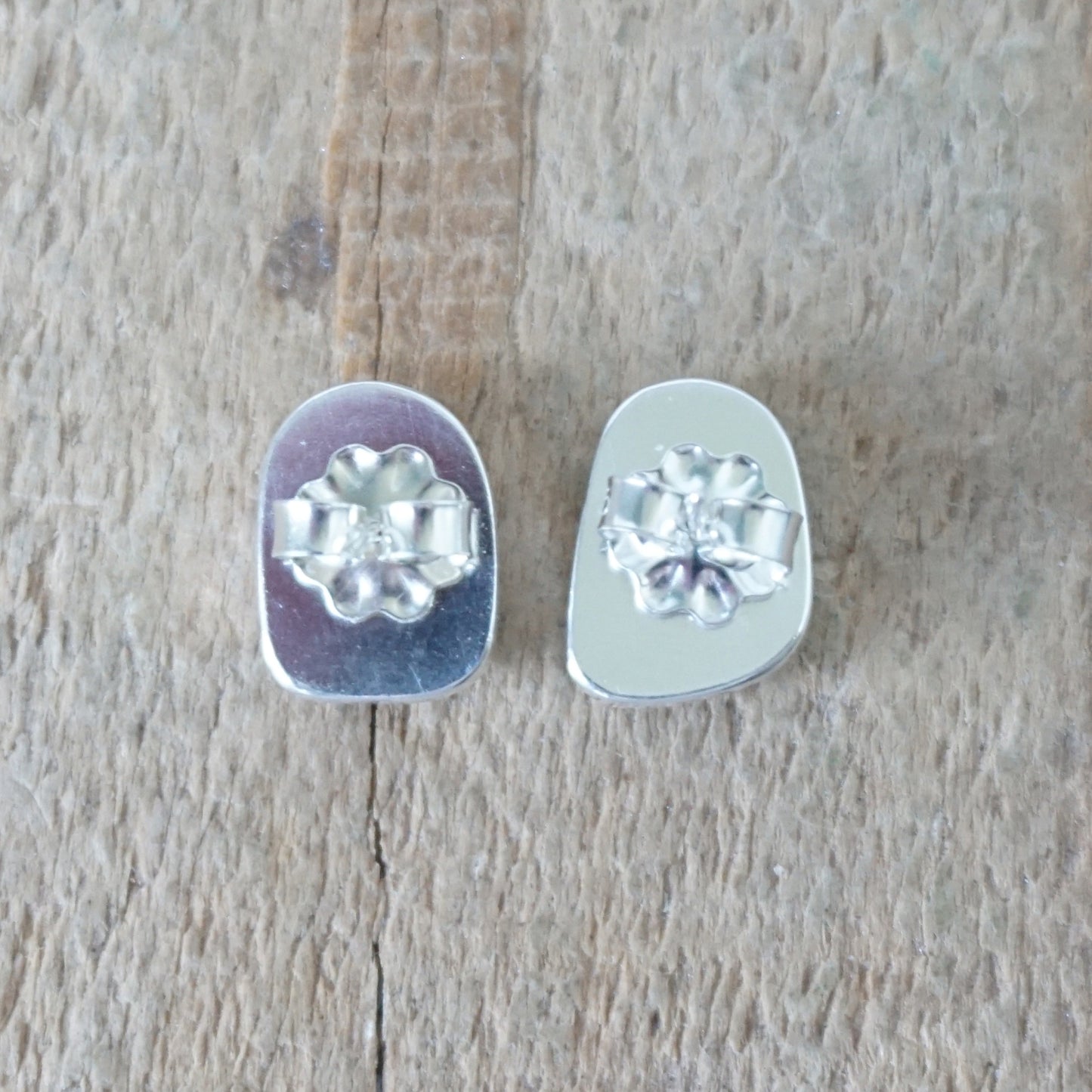 Seafoam Green Sea Glass Stud Earrings
