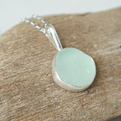 Seafoam Green Sea Glass Pendant