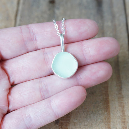 Seafoam Green Sea Glass Pendant