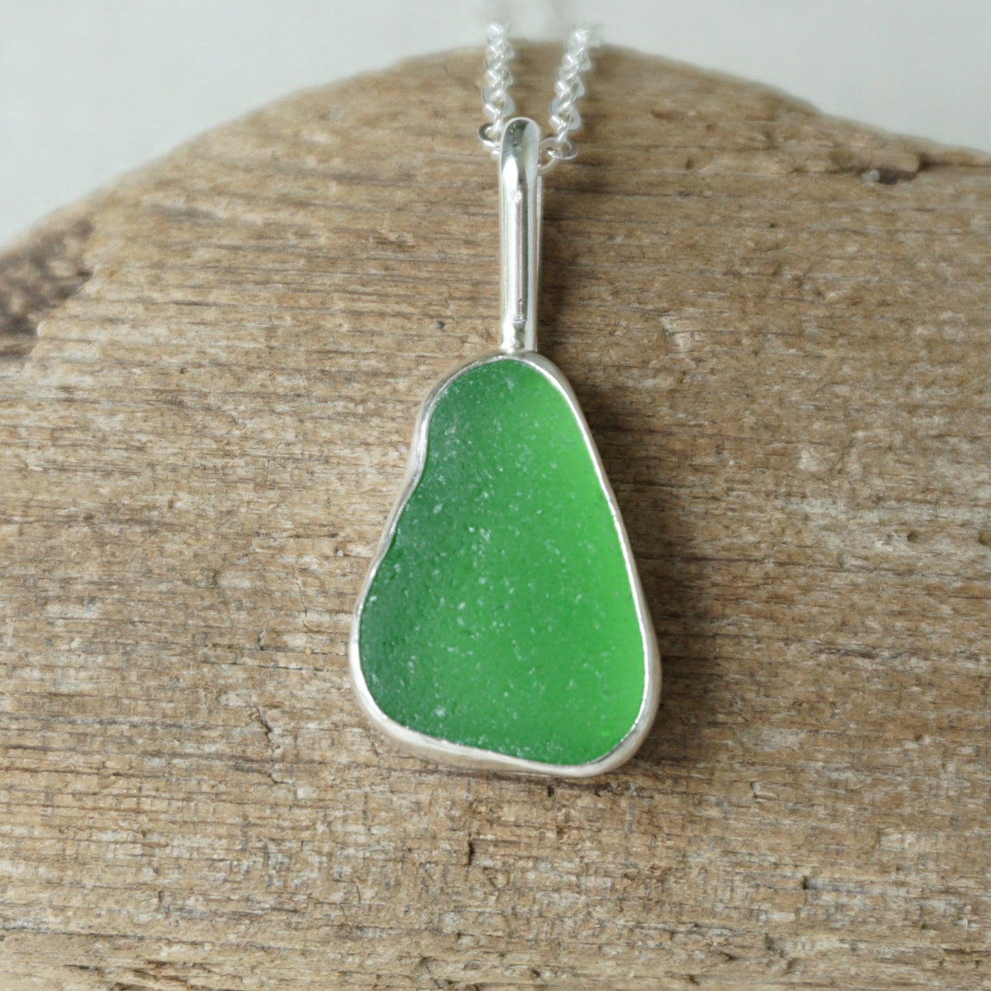 Kelly Green Sea Glass Pendant