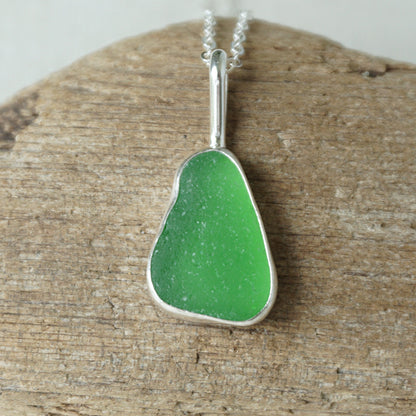 Kelly Green Sea Glass Pendant