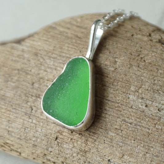Kelly Green Sea Glass Pendant