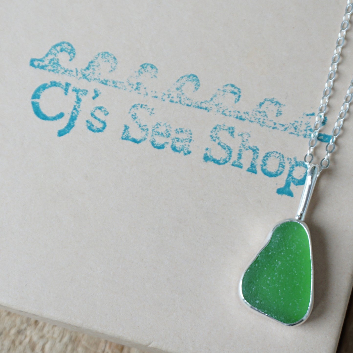 Kelly Green Sea Glass Pendant