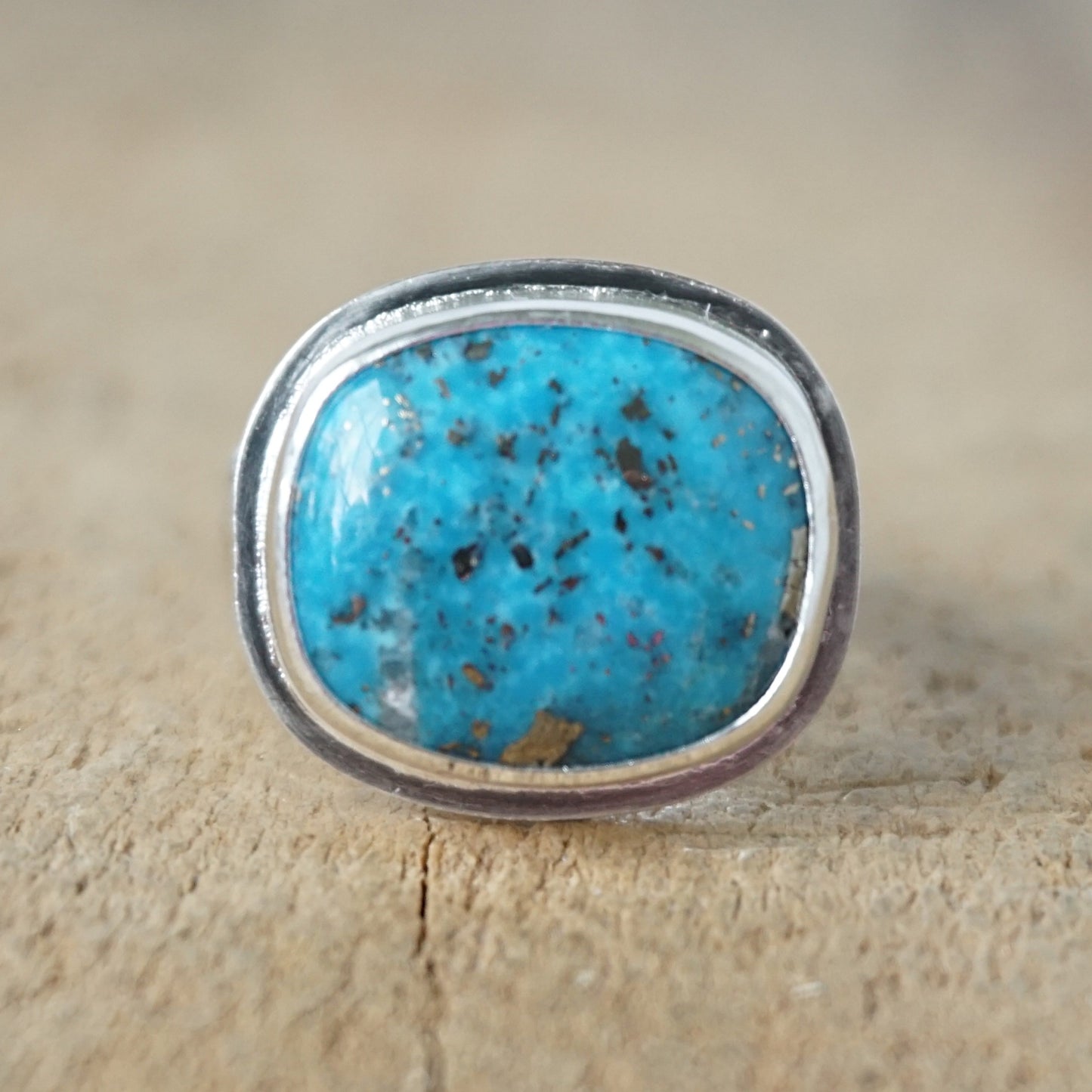 Size 7 Persian Turquoise Statement Ring