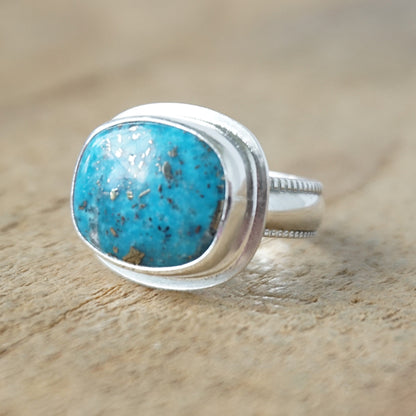 Size 7 Persian Turquoise Statement Ring
