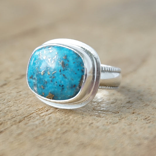 Size 7 Persian Turquoise Statement Ring