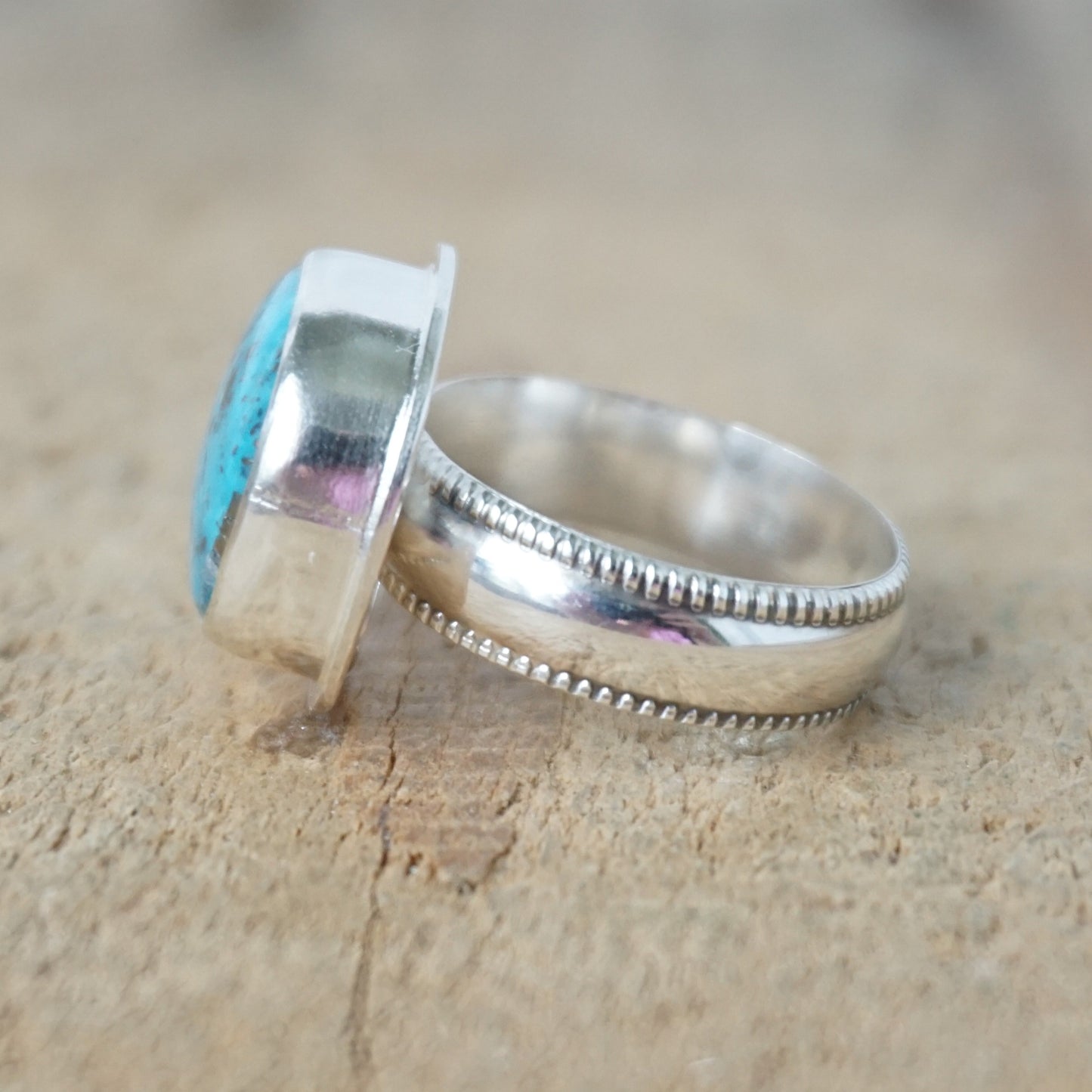 Size 7 Persian Turquoise Statement Ring