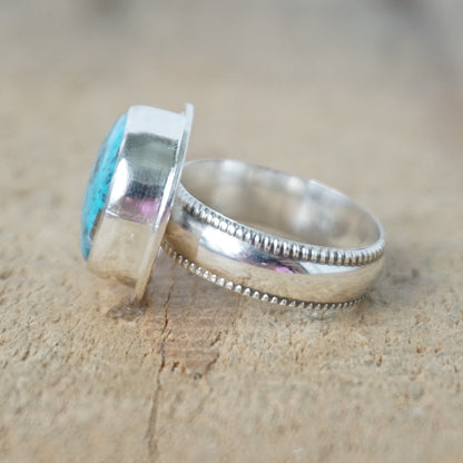 Size 7 Persian Turquoise Statement Ring
