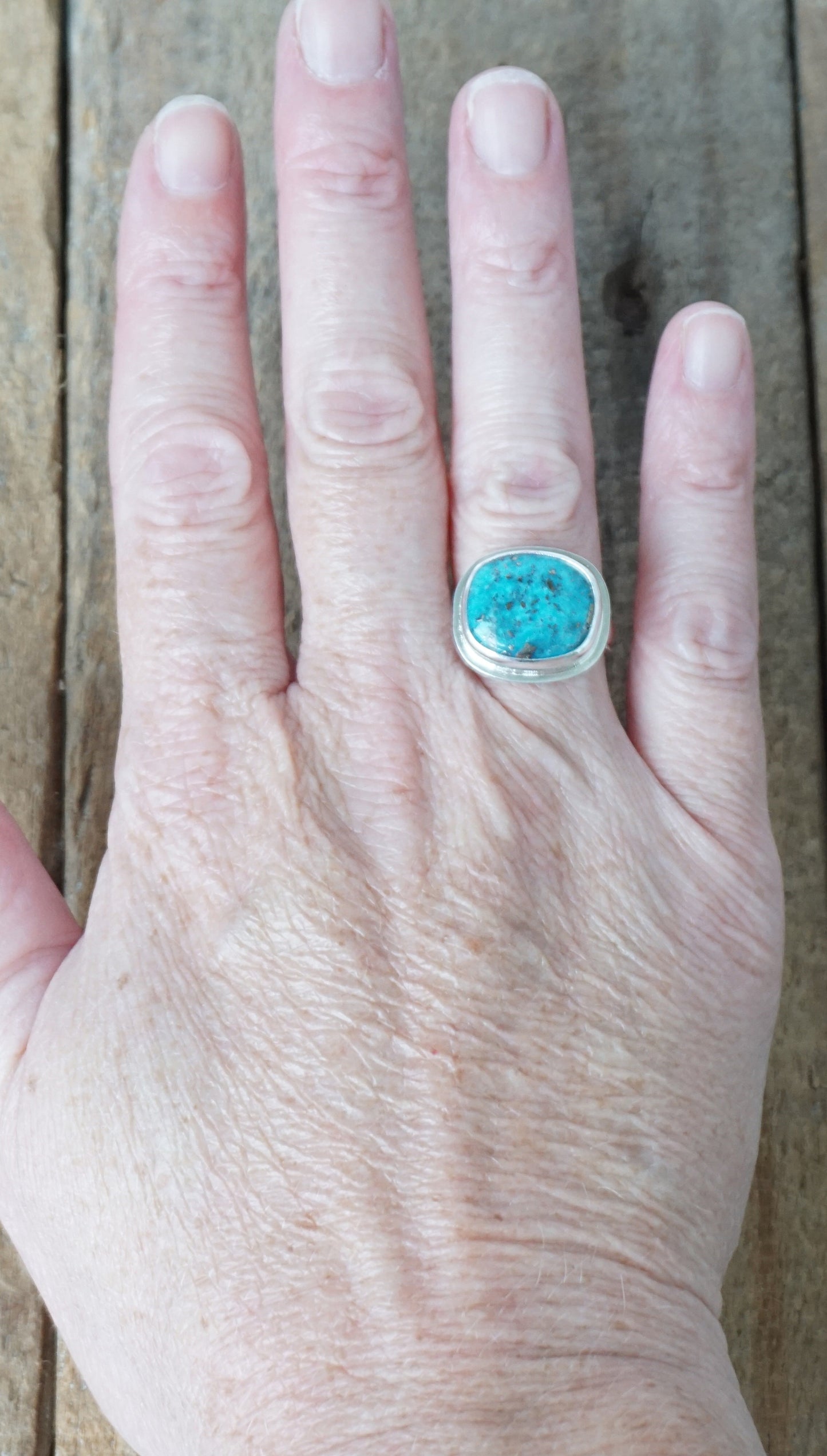 Size 7 Persian Turquoise Statement Ring