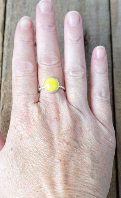 Size 7 1/2 Yellow Rosarita Stacking Ring