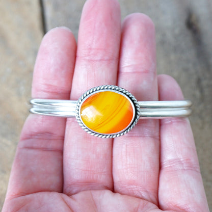 Yellow and Orange Rosarita Cuff Bracelet