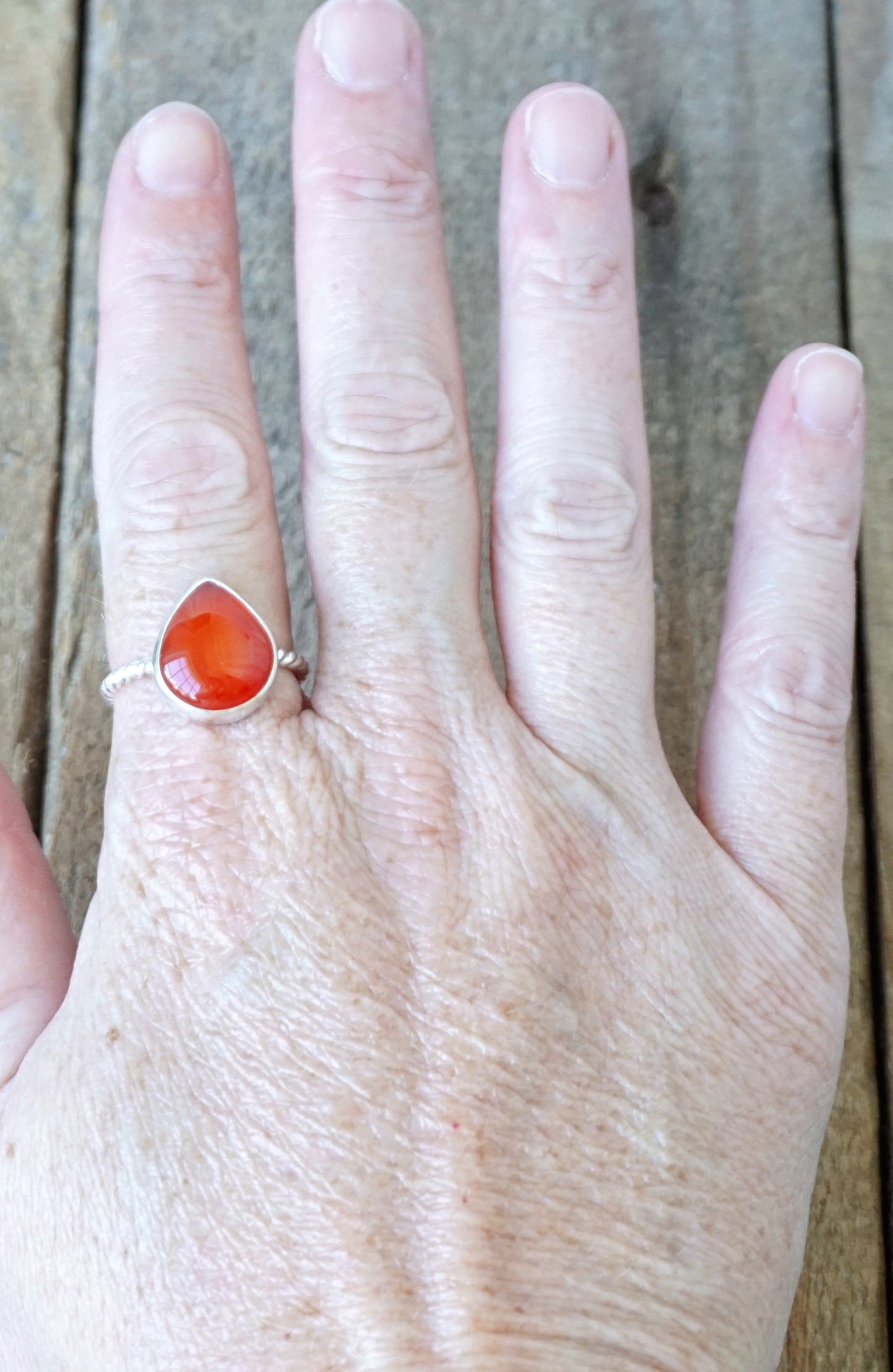 Size 9 1/2 Carnelian Stacking Ring