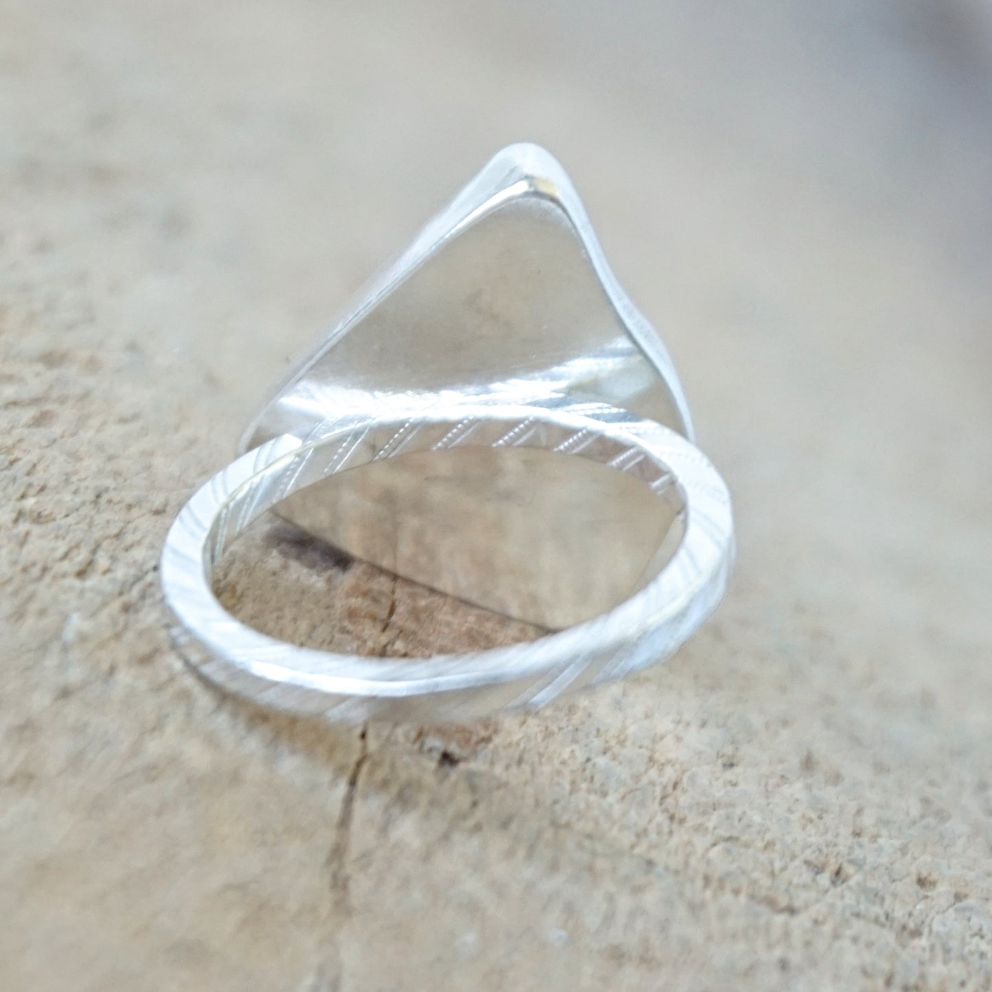 Size 5 1/4 Soft Aqua Blue Sea Glass Stacking Ring