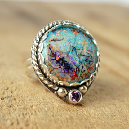Size 8 1/2 Monarch Opal Statement Ring