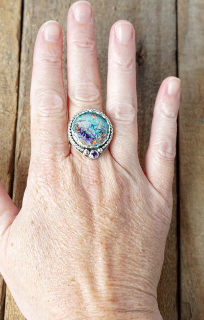 Size 8 1/2 Monarch Opal Statement Ring