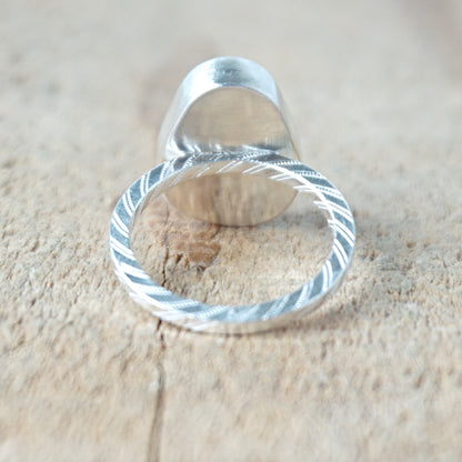 Size 5 Soft Aqua Blue Sea Glass Stacking Ring