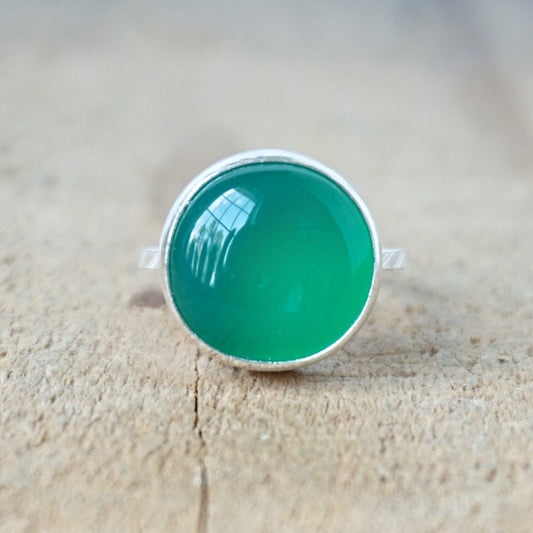 Size 6 Green Onyx Stacking Ring