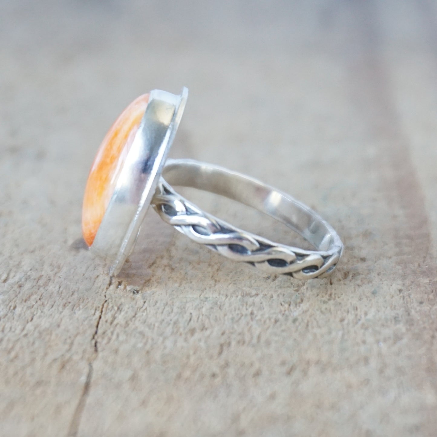 Size 9 Spiny Oyster Statement Ring