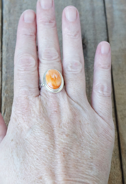 Size 9 Spiny Oyster Statement Ring