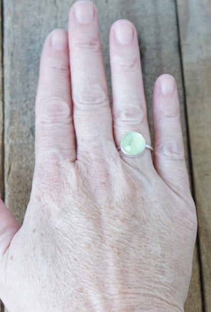 Size 6 Prehnite Stacking Ring