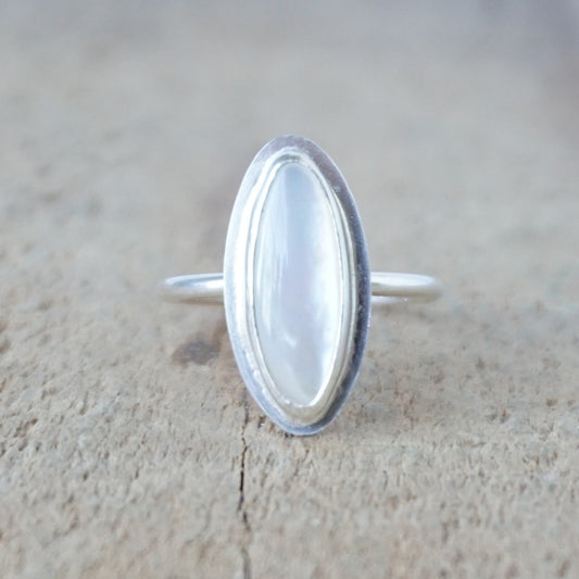 Size 6 Mother of Pearl Stacking Ring