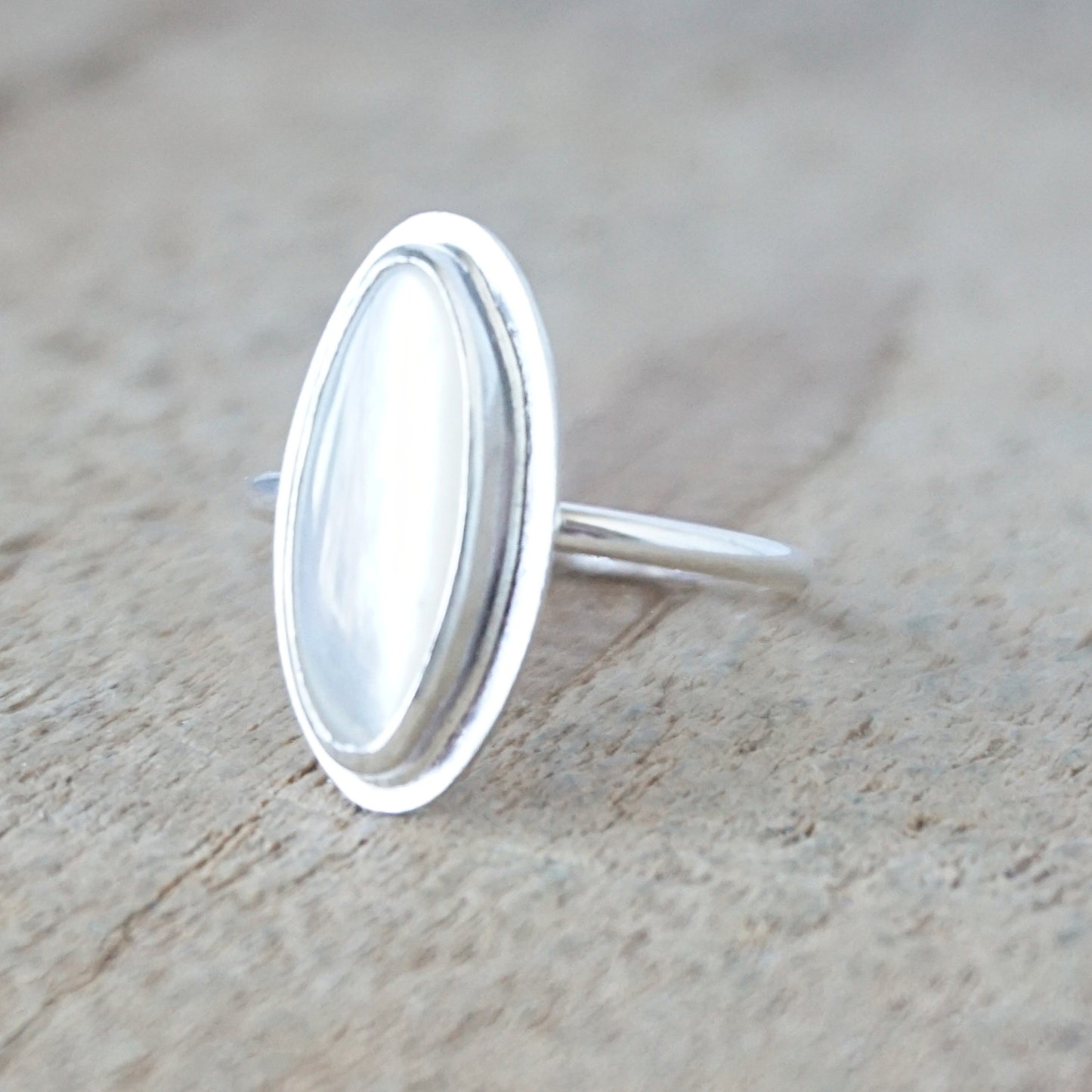 Size 6 Mother of Pearl Stacking Ring