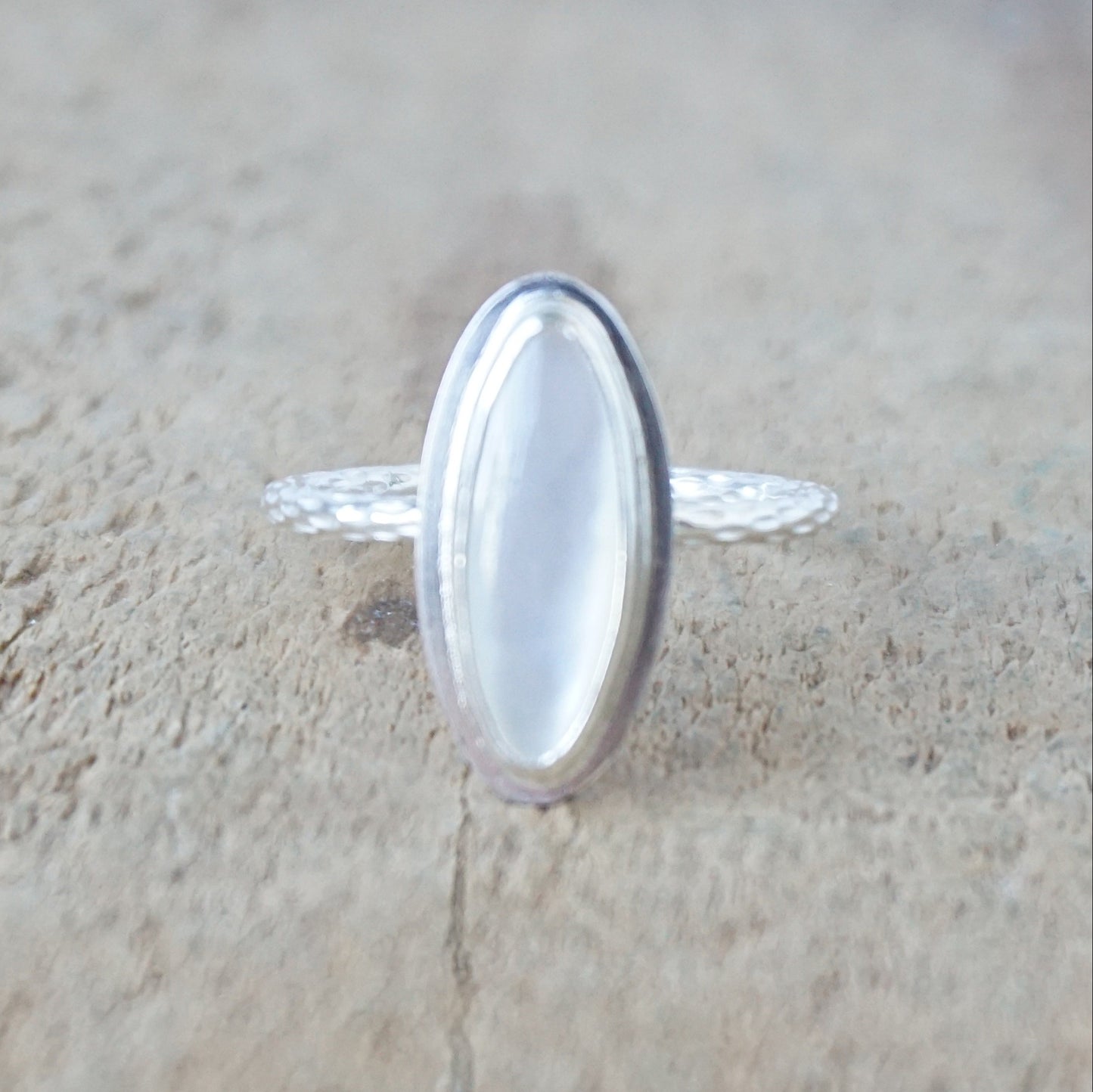 Size 9 Mother of Pearl Stacking Ring