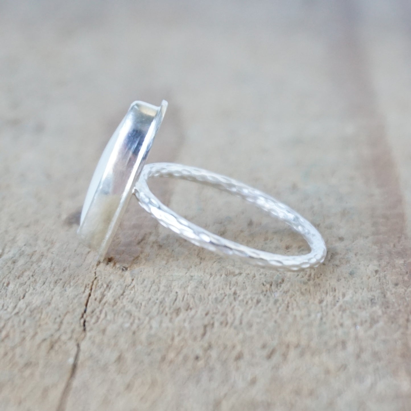 Size 9 Mother of Pearl Stacking Ring