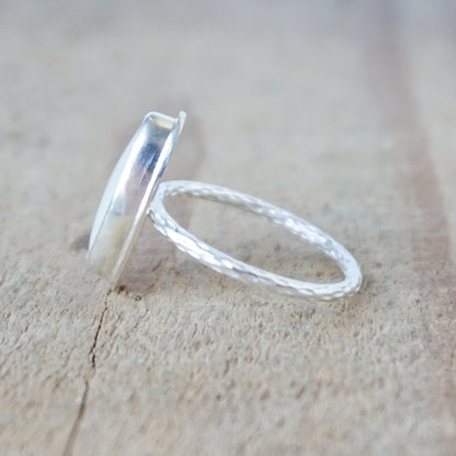 Size 9 Mother of Pearl Stacking Ring