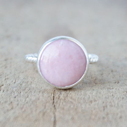 Size 6 1/2 Pink Opal Stacking Ring