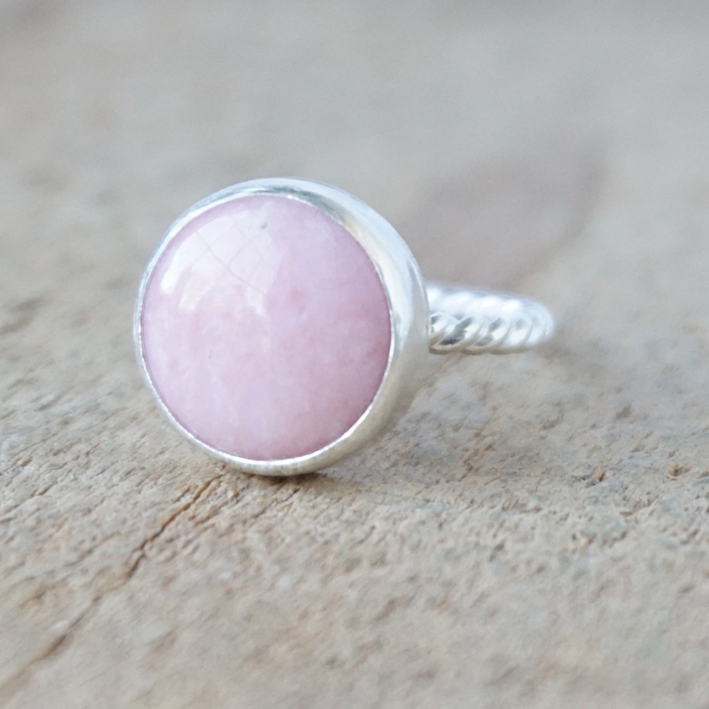 Size 6 1/2 Pink Opal Stacking Ring