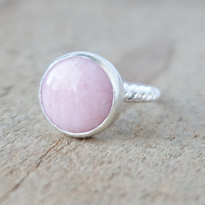 Size 6 1/2 Pink Opal Stacking Ring