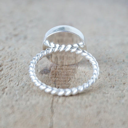 Size 6 1/2 Pink Opal Stacking Ring