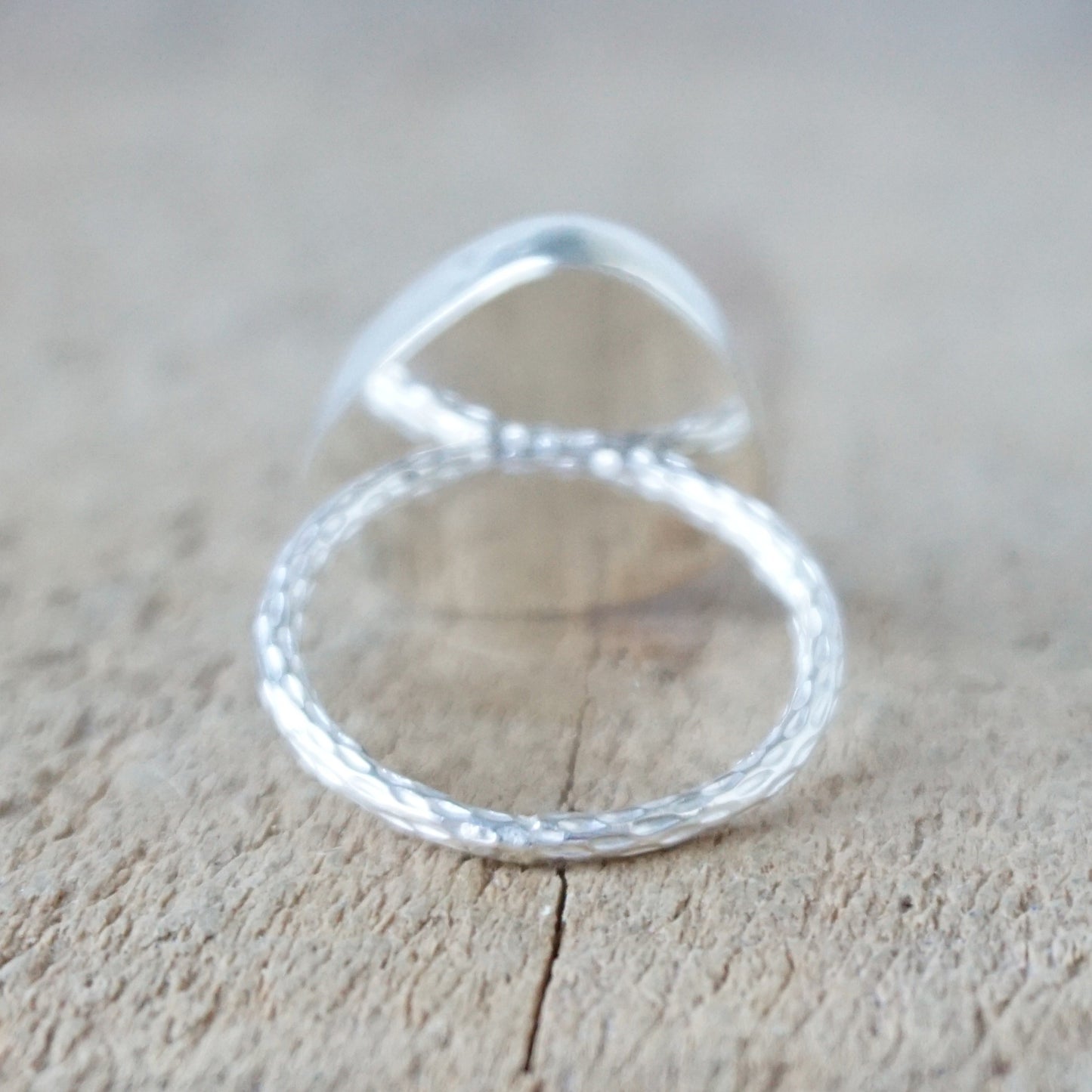 Size 7 1/4 Seafoam Green Sea Glass Stacking Ring