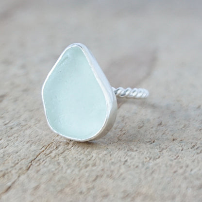 Size 5 1/4 Seafoam Green Sea Glass Stacking Ring