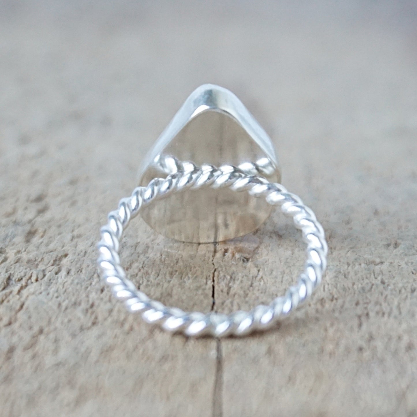 Size 5 1/4 Seafoam Green Sea Glass Stacking Ring