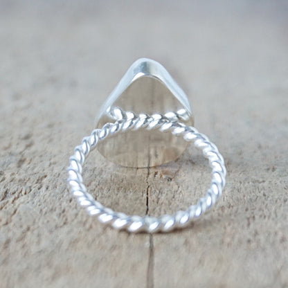 Size 5 1/4 Seafoam Green Sea Glass Stacking Ring