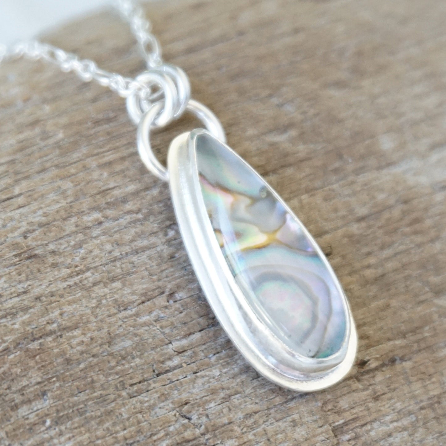 Abalone and Quartz Doublet Pendant