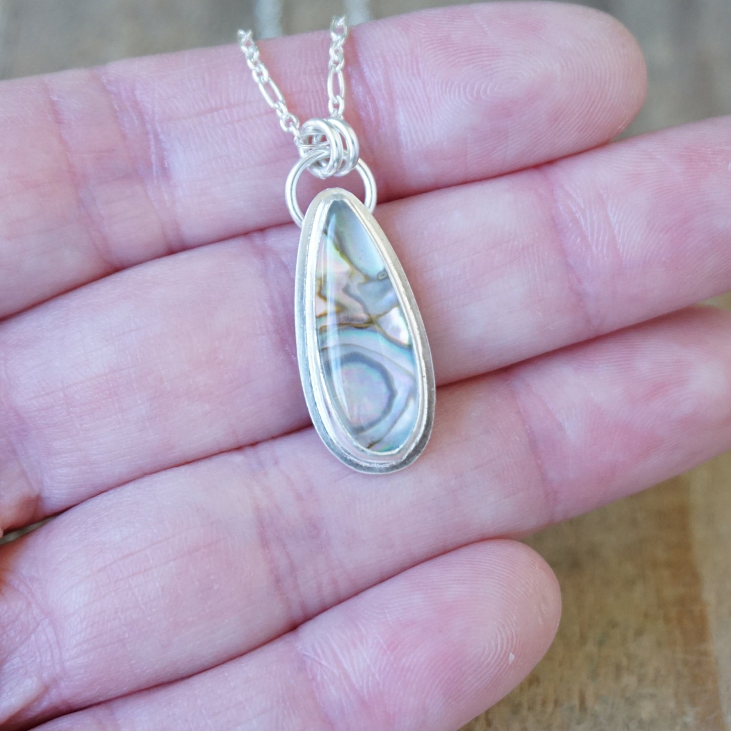 Abalone and Quartz Doublet Pendant