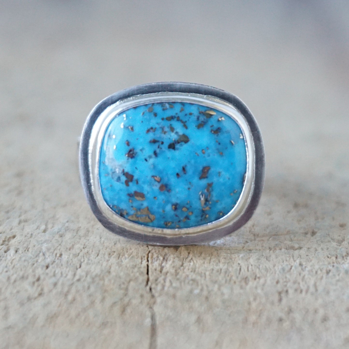 Size 7 Persian Turquoise Statement Ring