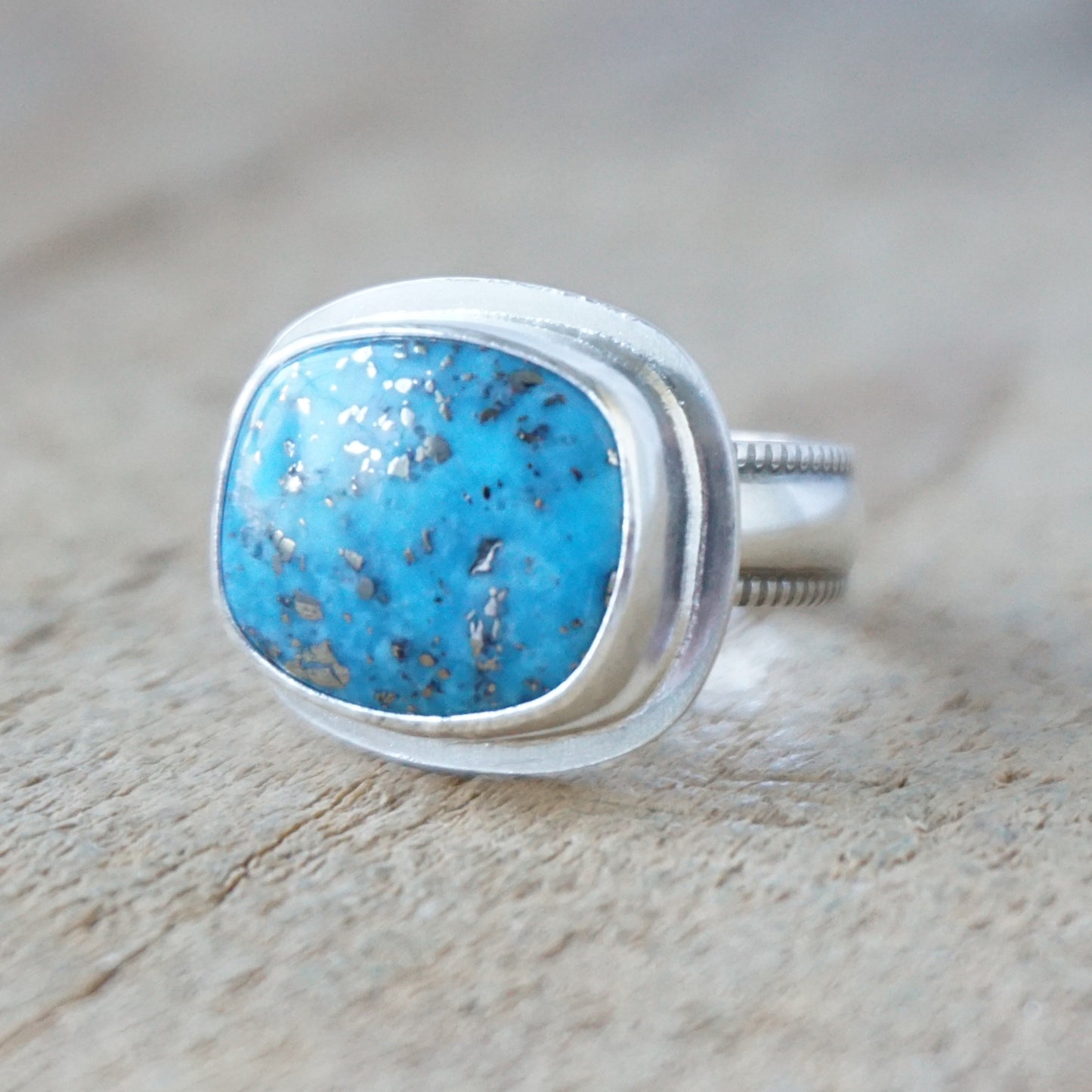 Size 7 Persian Turquoise Statement Ring