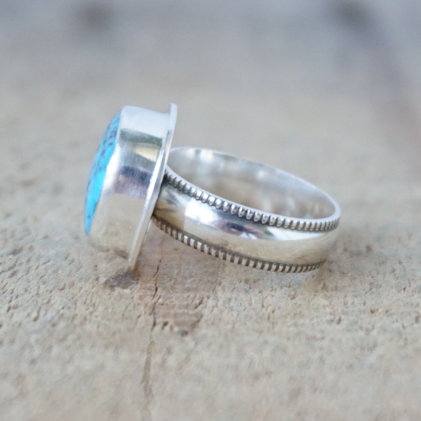 Size 7 Persian Turquoise Statement Ring