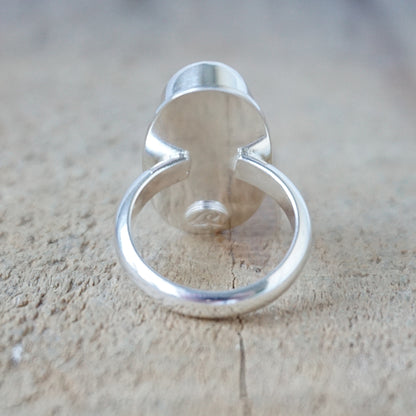 Size 7 1/4 Number 8 Turquoise Statement Ring