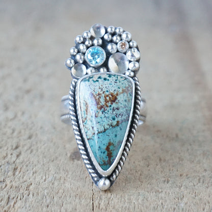 Size 8 1/4 Morning Dew Jasper Statement Ring