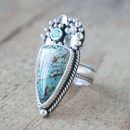 Size 8 1/4 Morning Dew Jasper Statement Ring